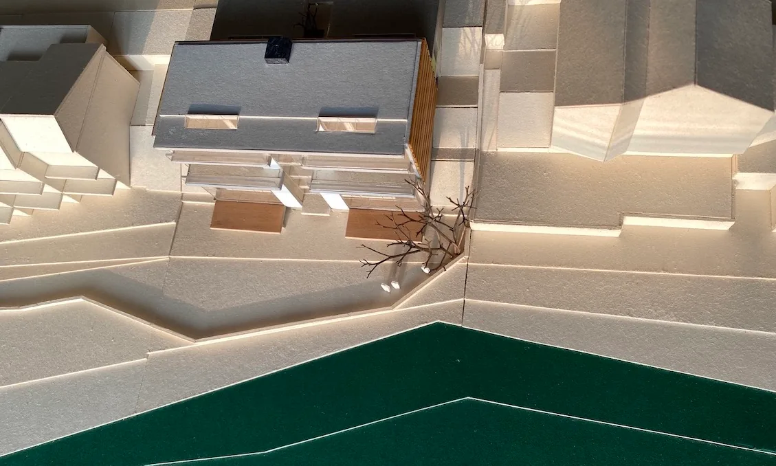 Architekturmodell aus der Vogelperspektive